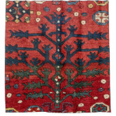 Hellrotes Persisches III Geometrisches Gebilde  Duschvorhang (Vorderseite)