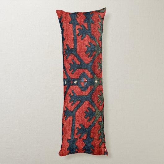 Hellrotes Persisches III Geometrisches Gebilde  Seitenschläferkissen (Rückseite (Vertikal))