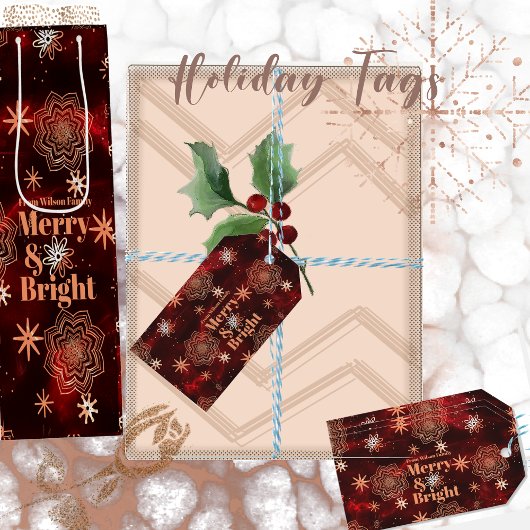 Hellrotes Personalisiertes Geschenk-Tag Geschenkanhänger