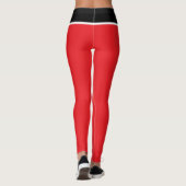Hellrotes Schwarz und Weiß Leggings (Rückseite)