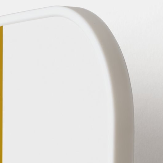 Hellrotes schwarzes Racing Streifen auf weiß Pickleball Schläger (Linke Seite)