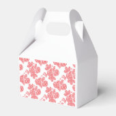 Hellrotes und rosafarbenes Blumenpapier Geschenkschachtel (Rückseite)