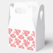 Hellrotes und rosafarbenes Blumenpapier Geschenkschachtel (Geöffnet)