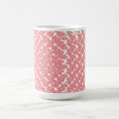 Hellrotes und rosafarbenes Blumenpapier Kaffeetasse (Mittel)