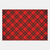 Hellrotes Weihnachtsgebirgsmuster Geschenkpapier Set (Vorderseite)