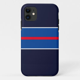 Hellrotes, weißes blaues Racing-Streifen auf feine Case-Mate iPhone Hülle