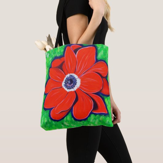 Hellrotes Windblume Tasche (Von Nahem)