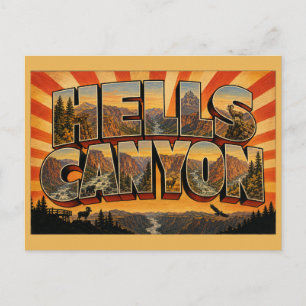 Hells Canyon Idaho Tiefste Schlucht Fluss Kunst Postkarte