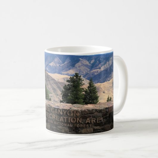 Hells Canyon Landschaftlich Byway, OR Kaffeetasse (VorderseiteRechts)