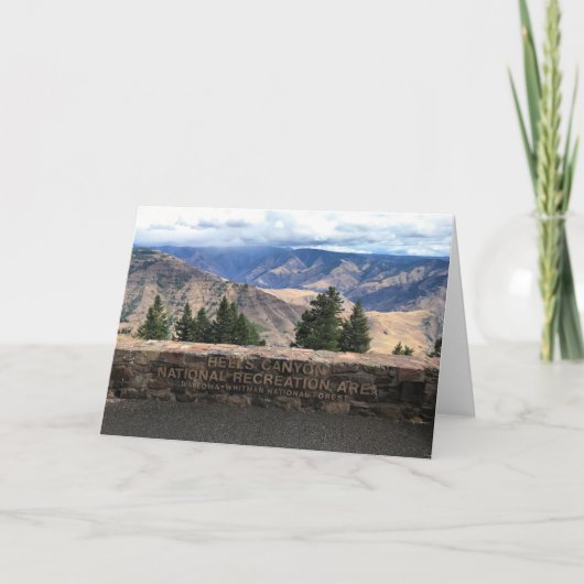 Hells Canyon Landschaftlich Byway, OR Karte (Vorderseite)