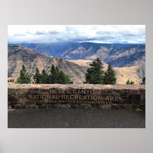 Hells Canyon Landschaftlich Byway, OR Poster (Vorne)