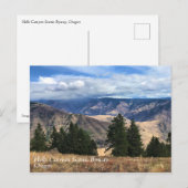 Hells Canyon Landschaftlich Byway, OR Postkarte (Vorne/Hinten)
