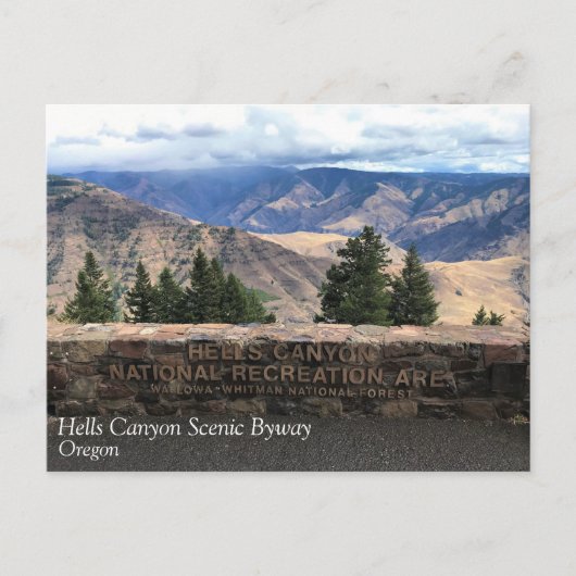 Hells Canyon Landschaftlich Byway, OR Postkarte (Vorderseite)