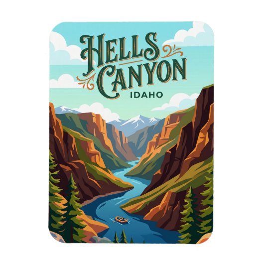Hells Canyon National Recreation Area USA Magnet (Vertikal)