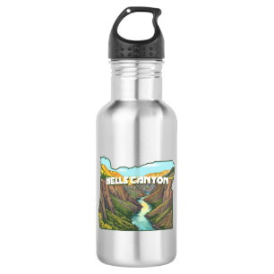 Hells Canyon Oregon Karte Edelstahlflasche