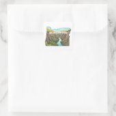 Hells Canyon Oregon Karte Quadratischer Aufkleber (Tasche)