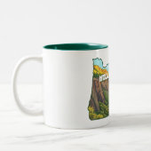 Hells Canyon Oregon Karte Zweifarbige Tasse (Links)