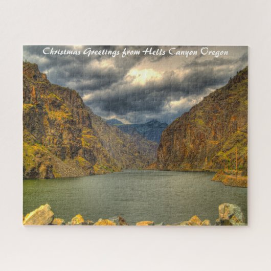Hells Canyon Oregon. Weihnachtsgrüße Puzzle (Horizontal)
