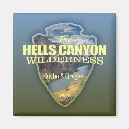 Hells Canyon WA (Pfeilspitzen) Magnet (Vorne)