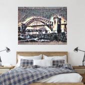 HELLS GATE BRIDGE ASTORIA, NY LEINWANDDRUCK (Insitu (Schlafzimmer))