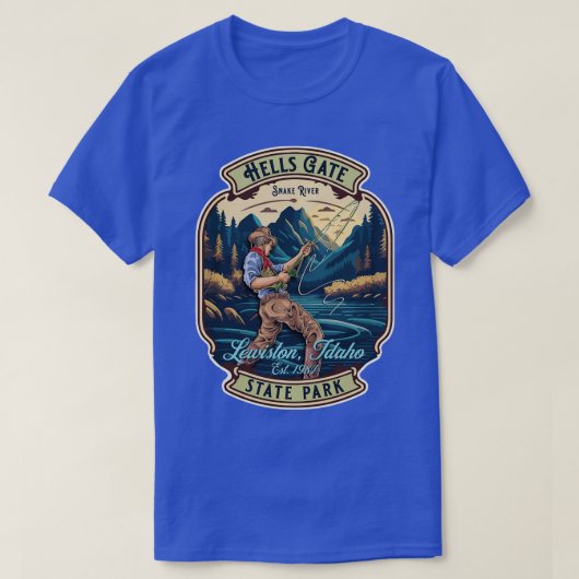 Hells Gate Staat Park Lewiston Idaho Fly Fishing S T-Shirt (Design vorne)