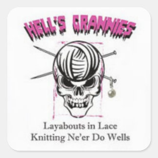 Hell's Grannies-Aufkleber Quadratischer Aufkleber