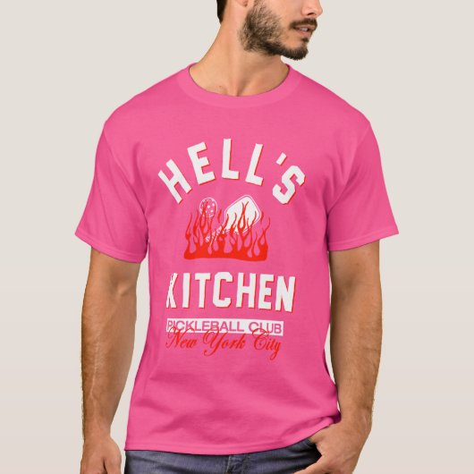 Hell's Kitchen Burnin' Pickleball Club New York Ci T-Shirt (Vorderseite)