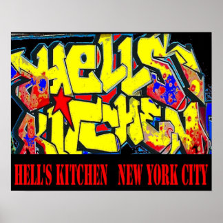 Hell's Kitchen District Tag, New York City Poster