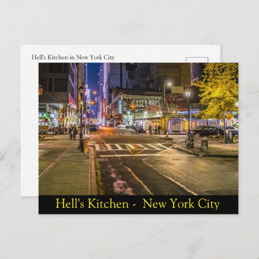 Hell's Kitchen in New York City Postkarte (Vorne/Hinten)
