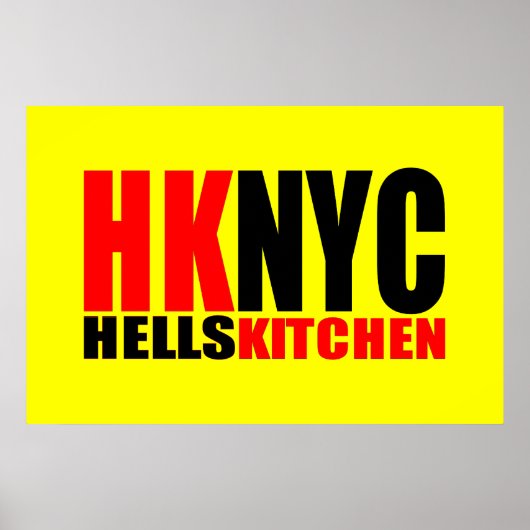 Hell's Kitchen New York City Logo Poster (Vorne)