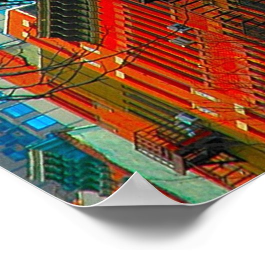 "Hells Kitchen Street" von Urban Gorilla Poster (Ecke)