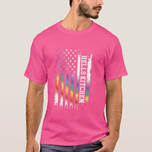 Hells Kitchen United Staaten Distressed Rainbow w  T-Shirt