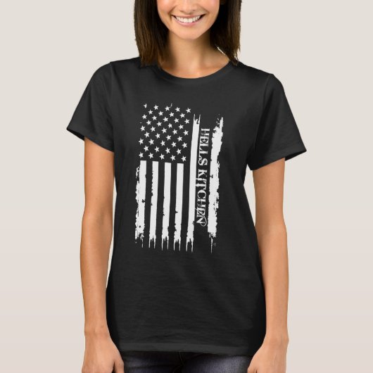 Hells Kitchen United Staaten unter US-Flagge gestö T-Shirt (Vorderseite)