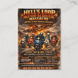 Hell's Loop 2026 Event Poster Visitenkarte