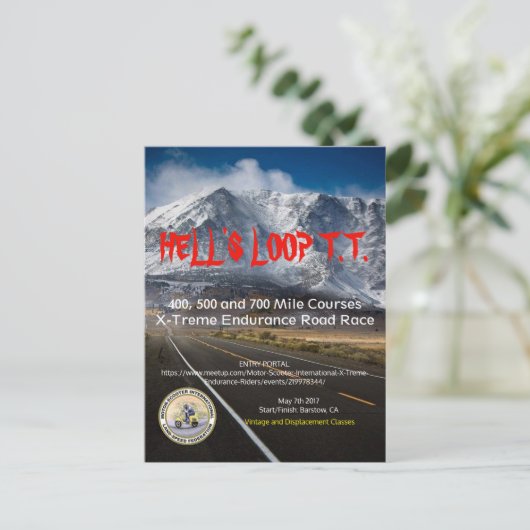 HELL'S LOOP T.T. POSTCARD 2017 POSTKARTE (Stehend Vorderseite)