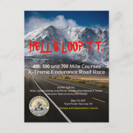 HELL'S LOOP T.T. POSTCARD 2017 POSTKARTE