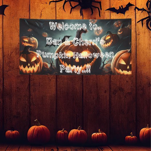 Hells Pumpkin Halloween-Party Banner