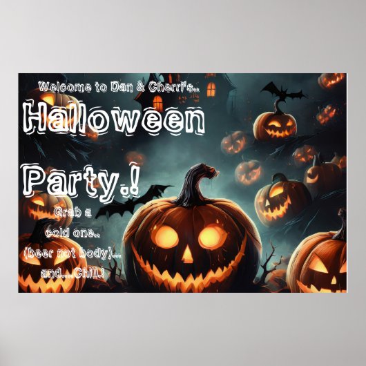 Hells Pumpkin Halloween-Party Poster (Vorne)