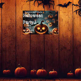 Hells Pumpkin Halloween-Party Poster