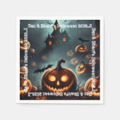 Hells Pumpkin Halloween-Party Serviette (Vorderseite)