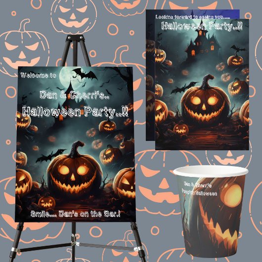Hells Pumpkin Halloween-Party Serviette