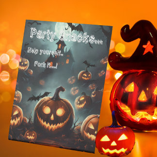 Hells Pumpkin Halloween-Party Snacks Sockelschild