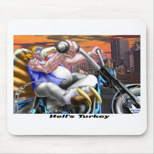 Hells Truthahn Lustiger Erntedank Harley T-Shirts  Mousepad