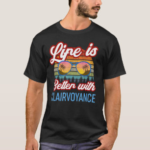 Hellsehen Vintage Sonnenuntergang Hellsehen Lehrer T-Shirt
