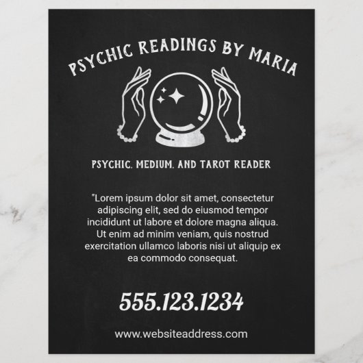 Hellseher Tarotkartenleser Flyer (Vorne)