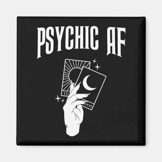 Hellseherisch Af Funny New Age Okkult Tarot Hellse Magnet (Vorne)