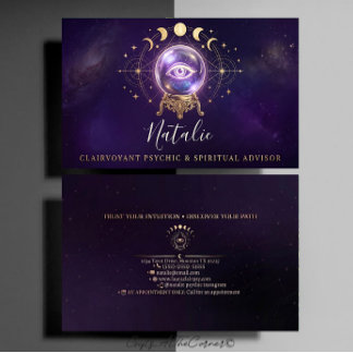 Hellseherisch Medium Spiritueller Berater Visitenkarte
