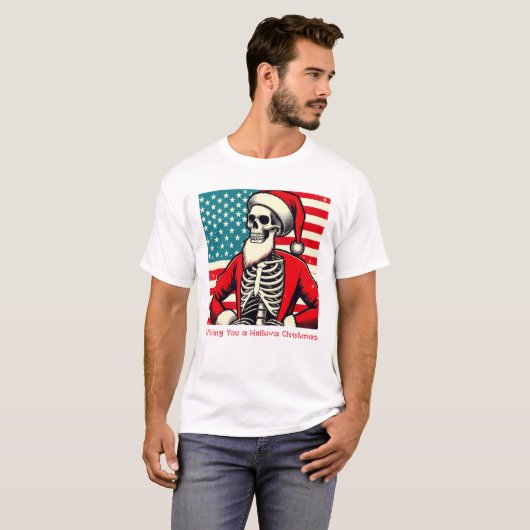 HELLUVA CHRISTMAS SKELETON T-Shirt (Vorne ganz)