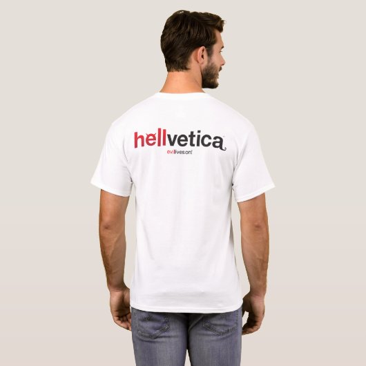 Hellvetica – Horizontales Logo T-Shirt (Schwarz voll)