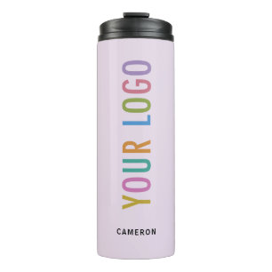 Hellviolett isolierter Tumbler Firmenlogo 0,35 l Thermosbecher
